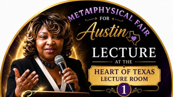 Sunny Speaking at Metaphysical Fair for Austin