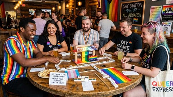 Public Dominoes at the Gay Station