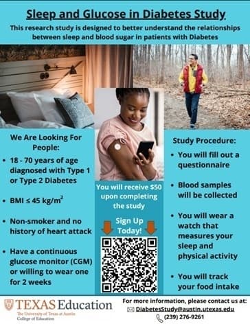 Sleep and Glucose in Diabetes Research Study